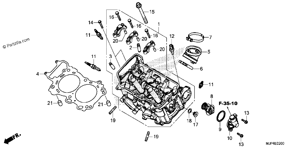 Diagrama de CYLINDER HEAD