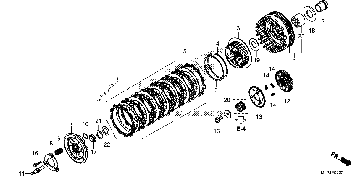 Diagrama de CLUTCH CRF1000A