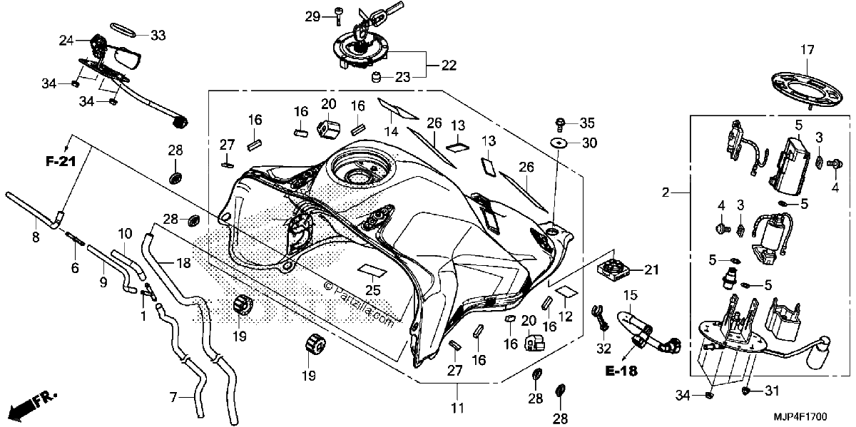 Diagrama de FUEL TANK FUEL PUMP