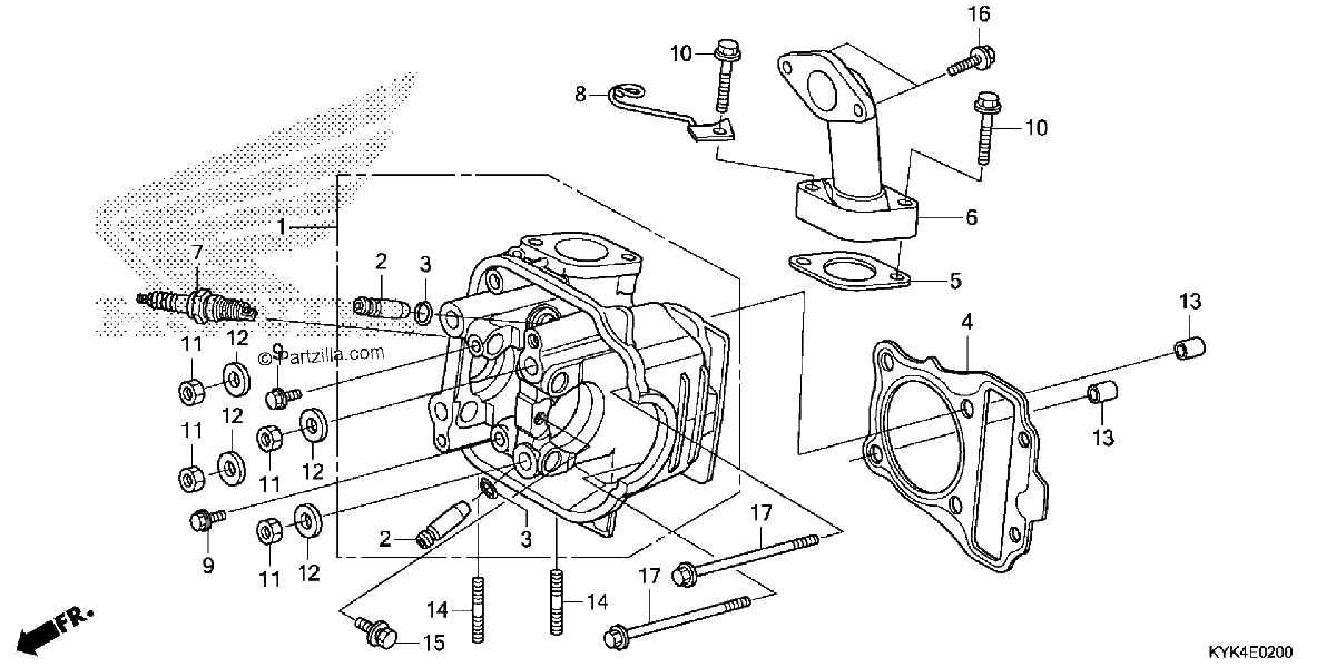 Diagrama de CYLINDER HEAD