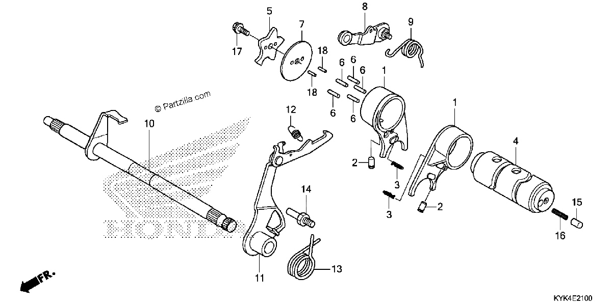 Diagrama de GEARSHIFT DRUM