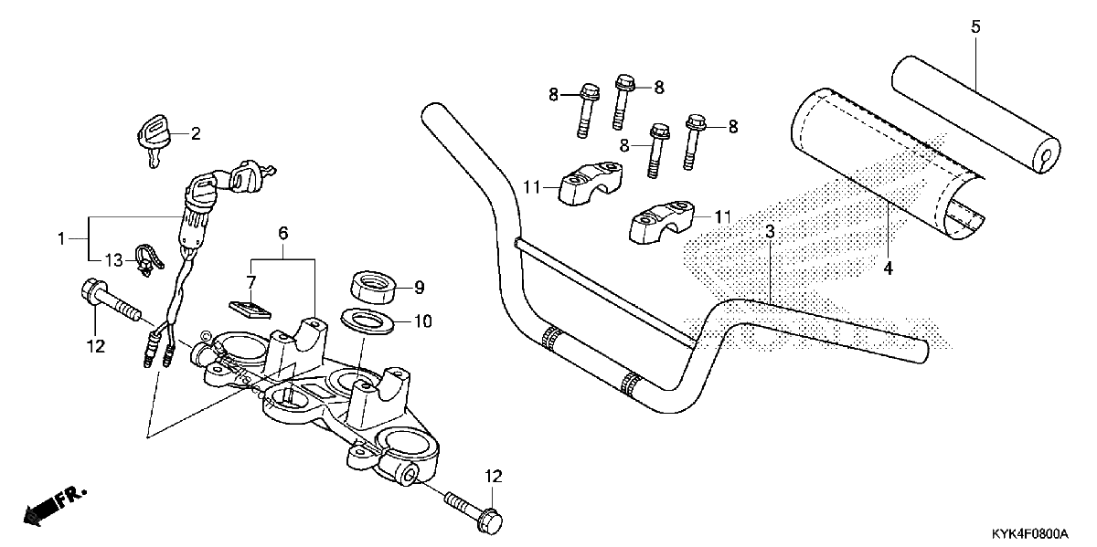 Diagrama de HANDLEBAR TOP BRIDGE
