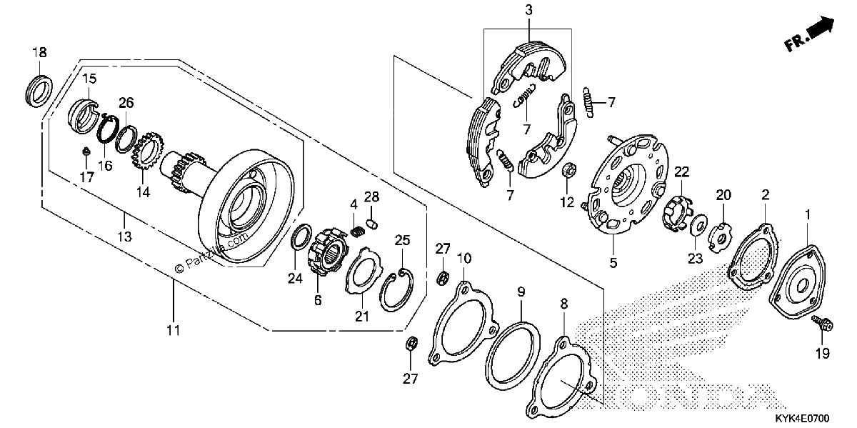 Diagrama de ONE WAY CLUTCH