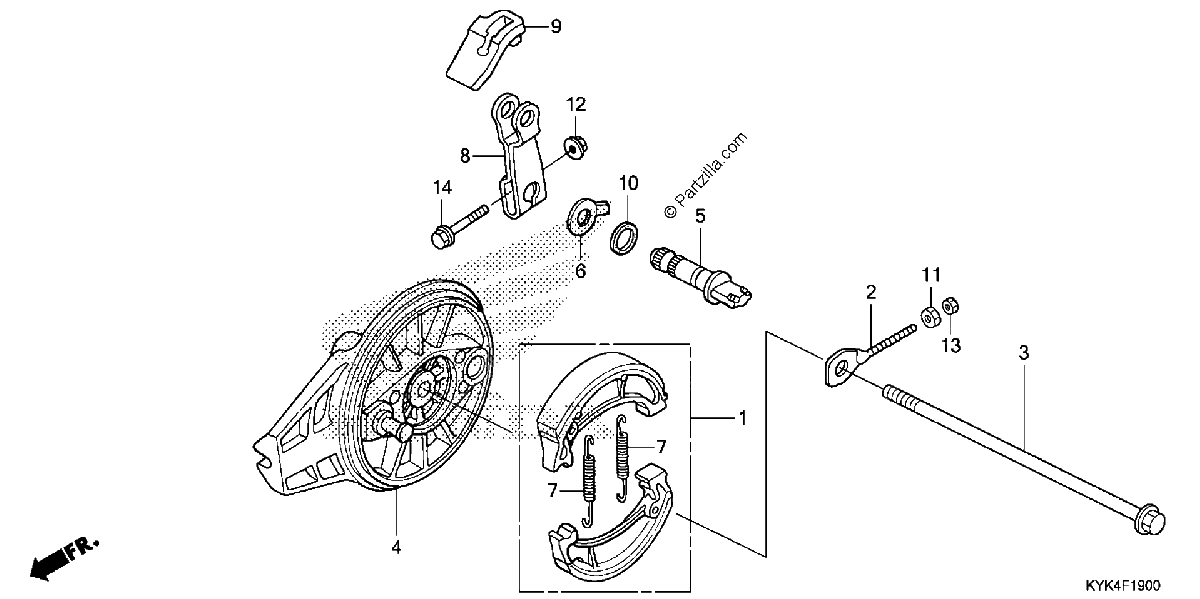 Diagrama de REAR BRAKE PANEL