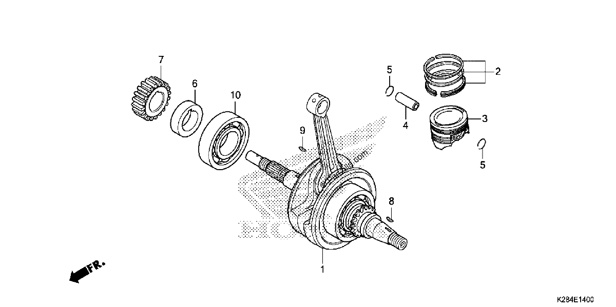Diagrama de CRANKSHAFT PISTON