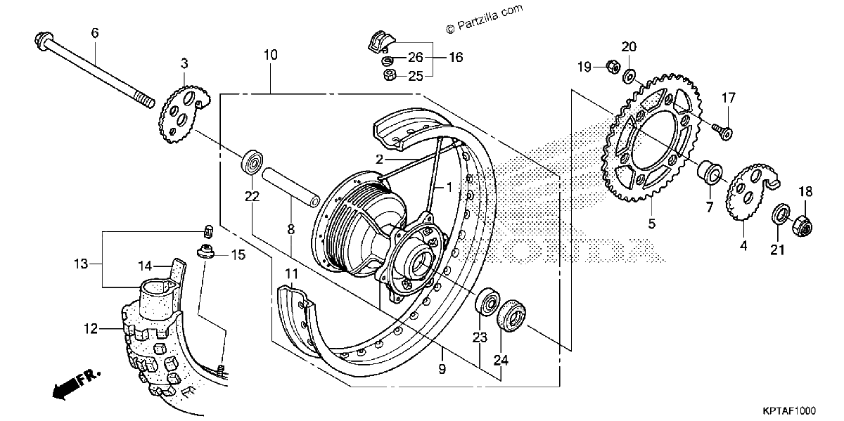 Diagrama de REAR WHEEL