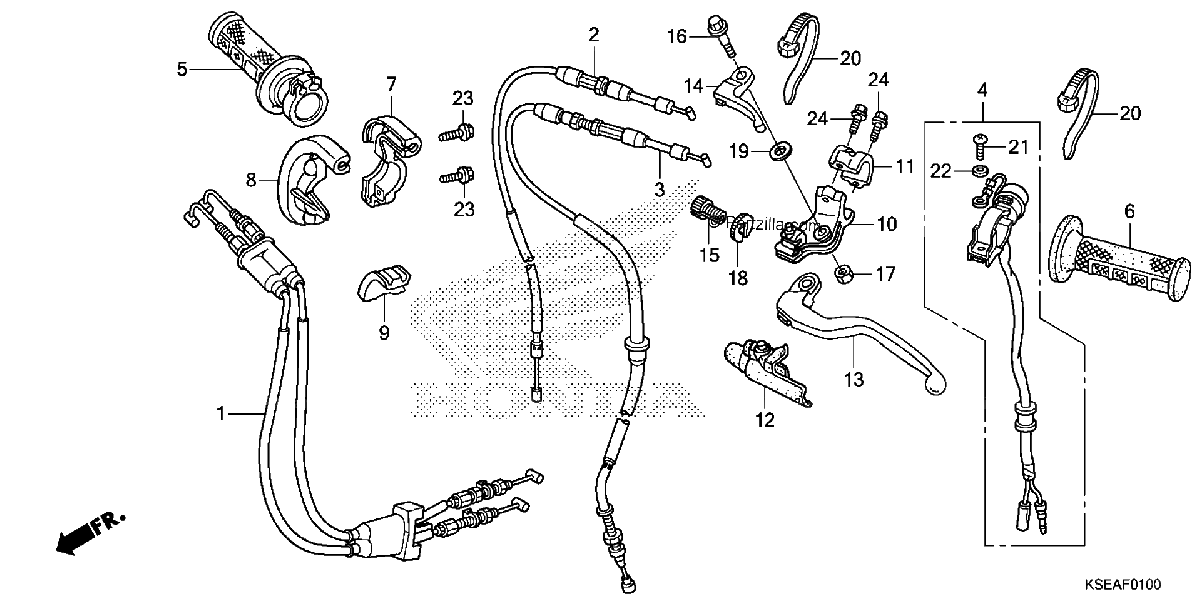 Diagrama de HANDLE LEVER SWITCH CABLE