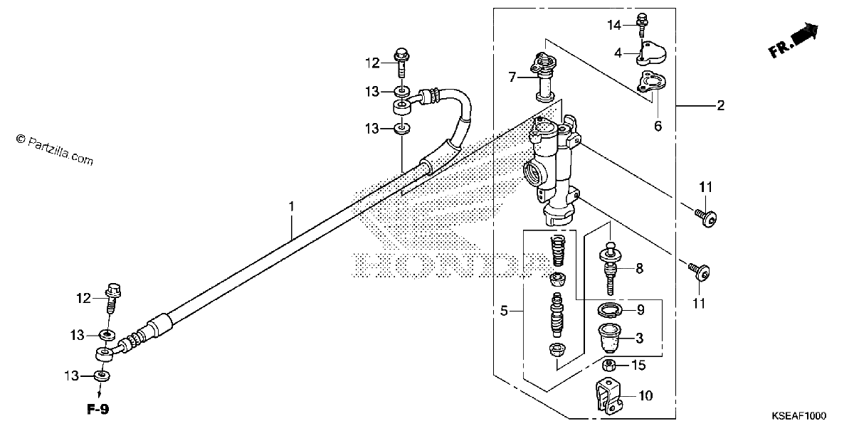 Diagrama de REAR BRAKE MASTER CYLINDER