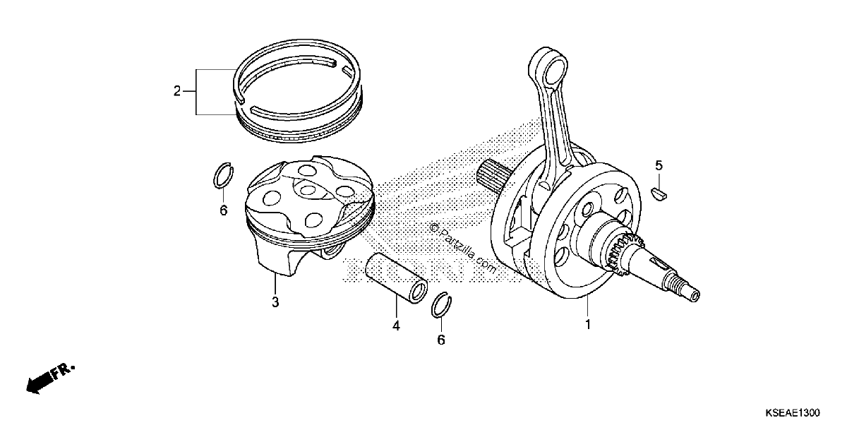 Diagrama de CRANKSHAFT PISTON
