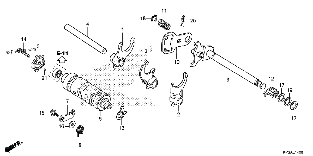 Diagrama de GEARSHIFT DRUM