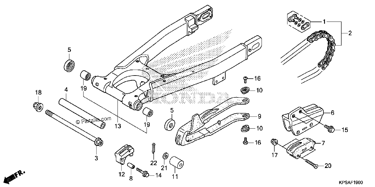 Diagrama de SWINGARM CHAIN