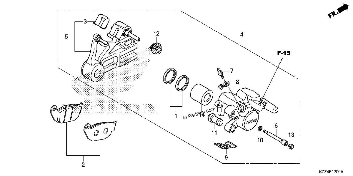 Diagrama de REAR BRAKE CALIPER