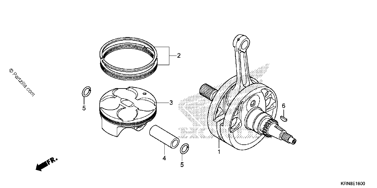 Diagrama de CRANKSHAFT PISTON
