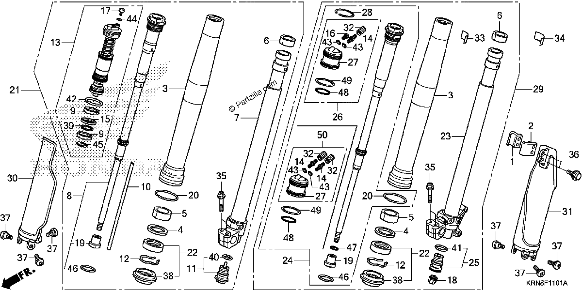Diagrama de FRONT FORK 2