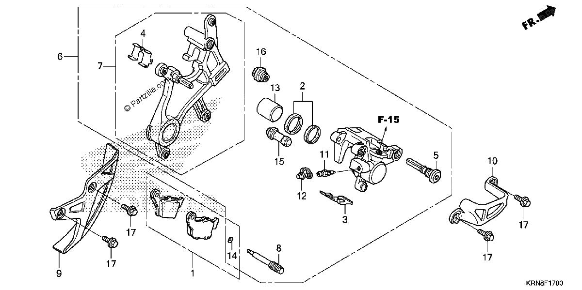 Diagrama de REAR BRAKE CALIPER