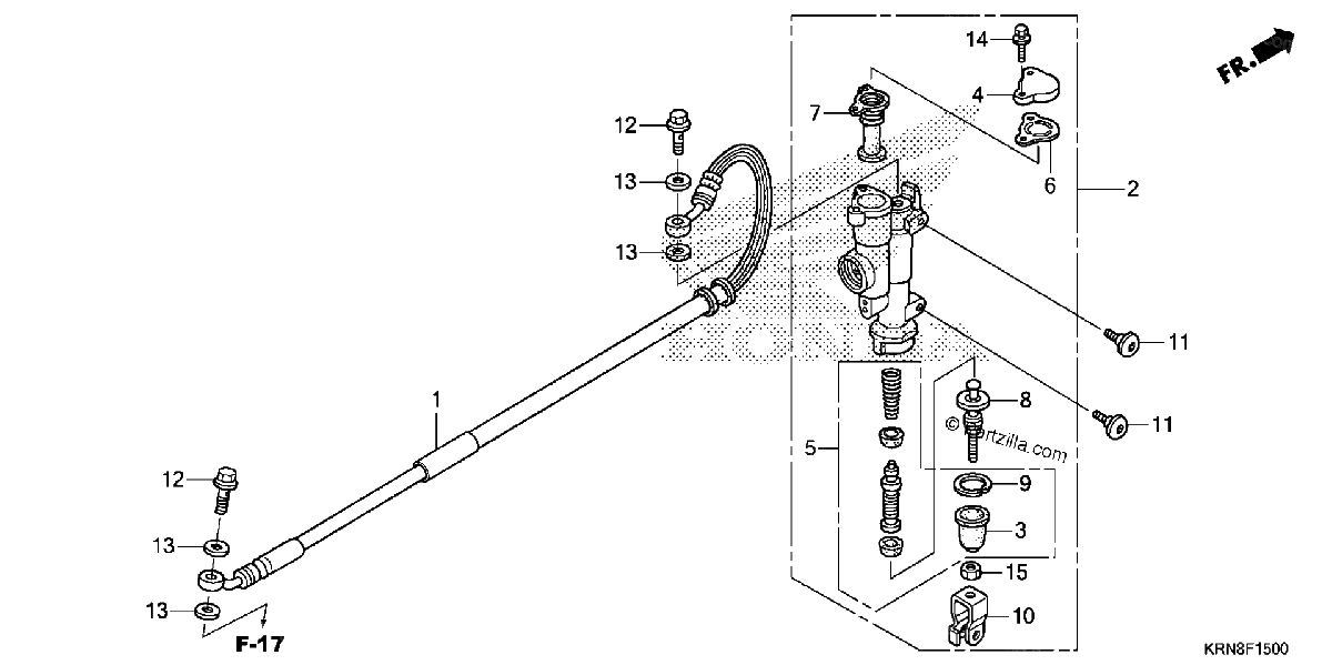 Diagrama de REAR BRAKE MASTER CYLINDER