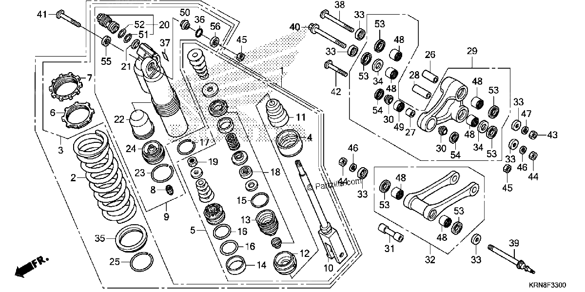 Diagrama de REAR SHOCK ABSORBER