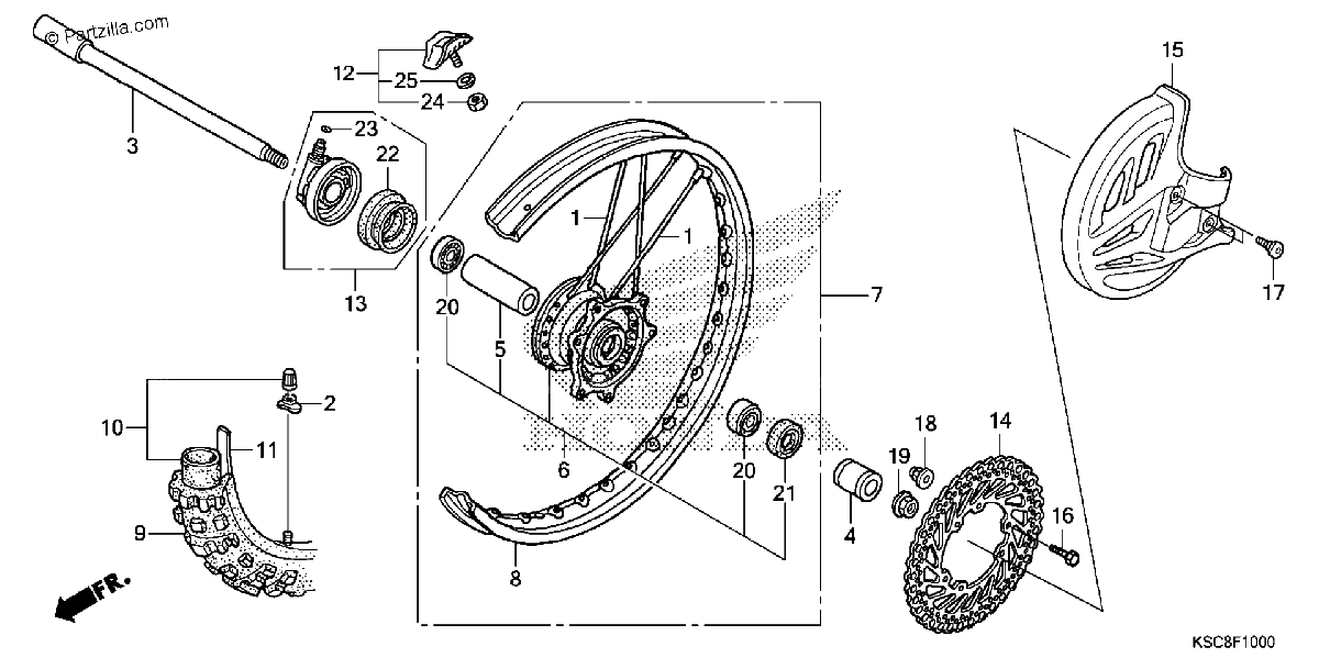 Diagrama de FRONT WHEEL