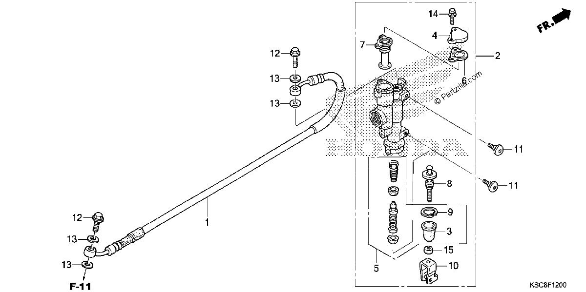 Diagrama de REAR BRAKE MASTER CYLINDER