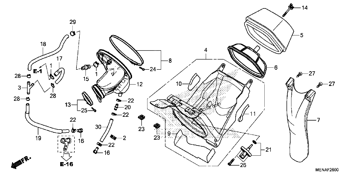 Diagrama de AIR CLEANER