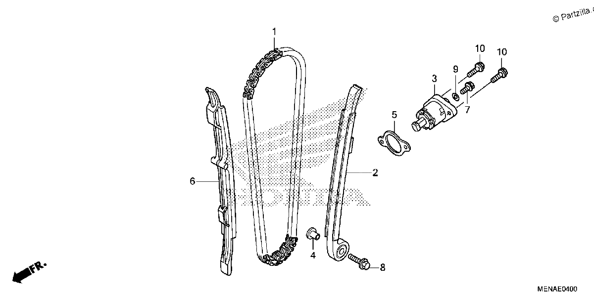Diagrama de CAM CHAIN TENSIONER