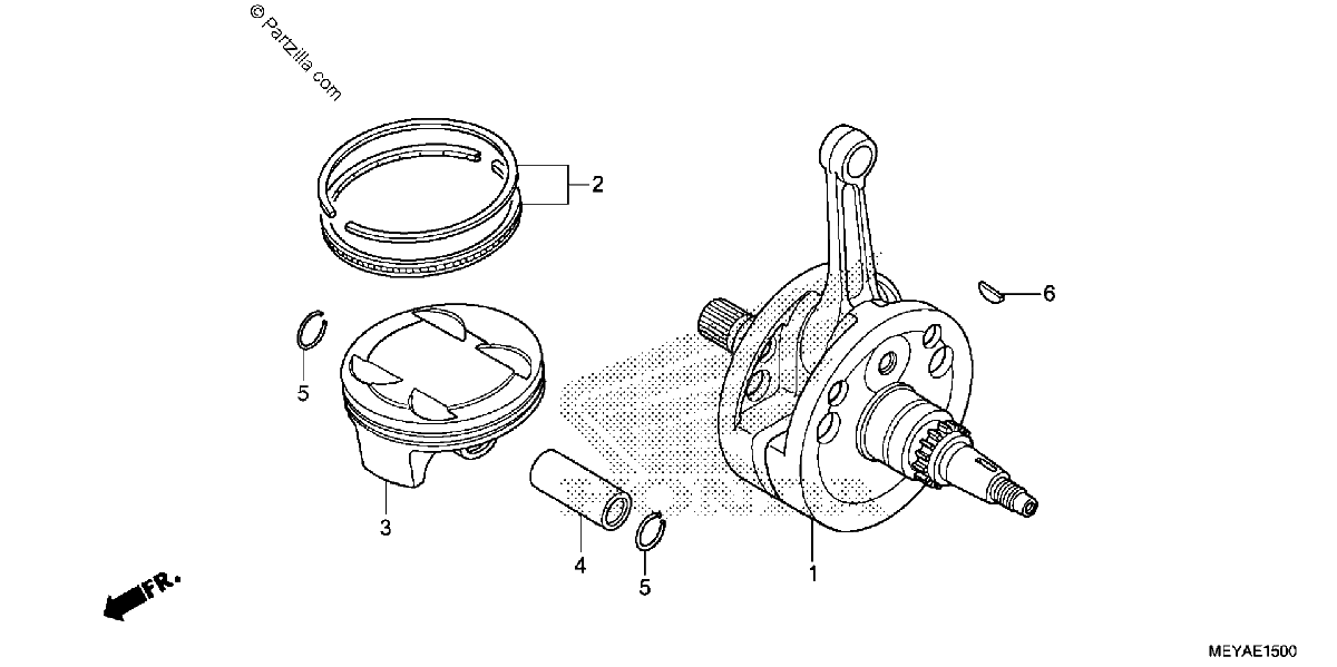 Diagrama de CRANKSHAFT PISTON
