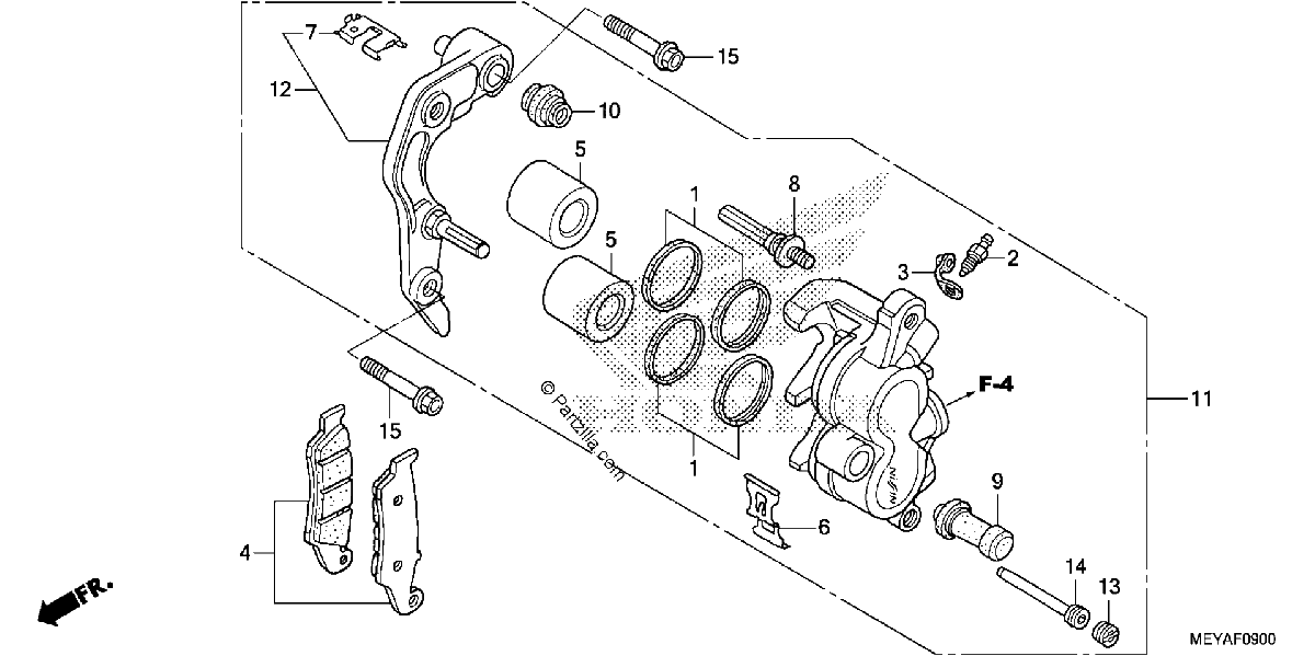 Diagrama de FRONT BRAKE CALIPER