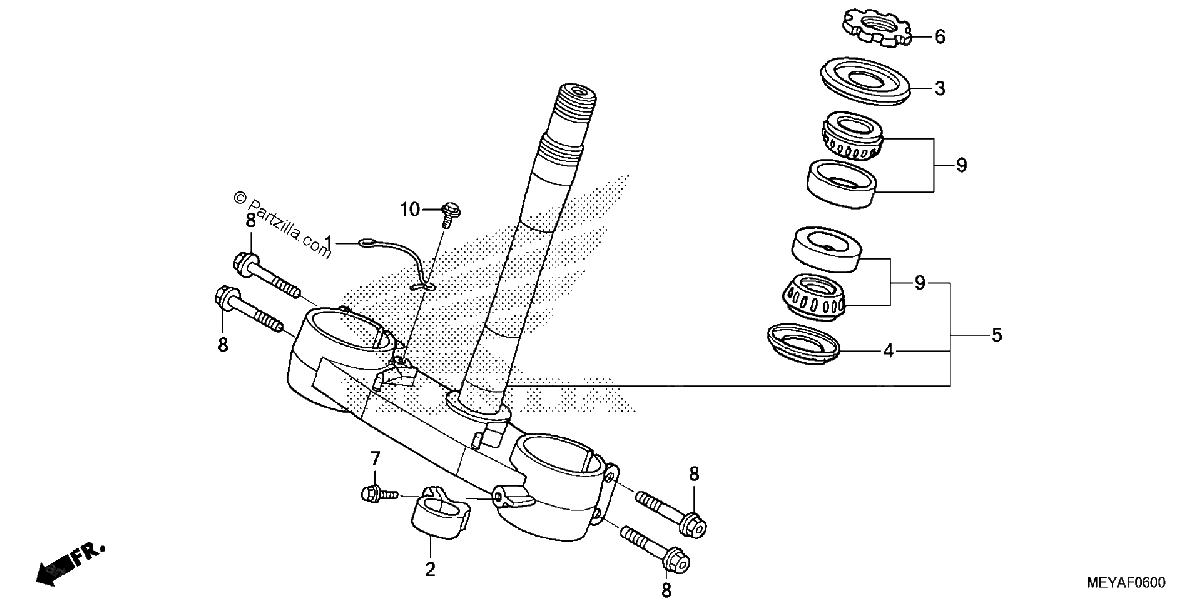 Diagrama de STEERING STEM