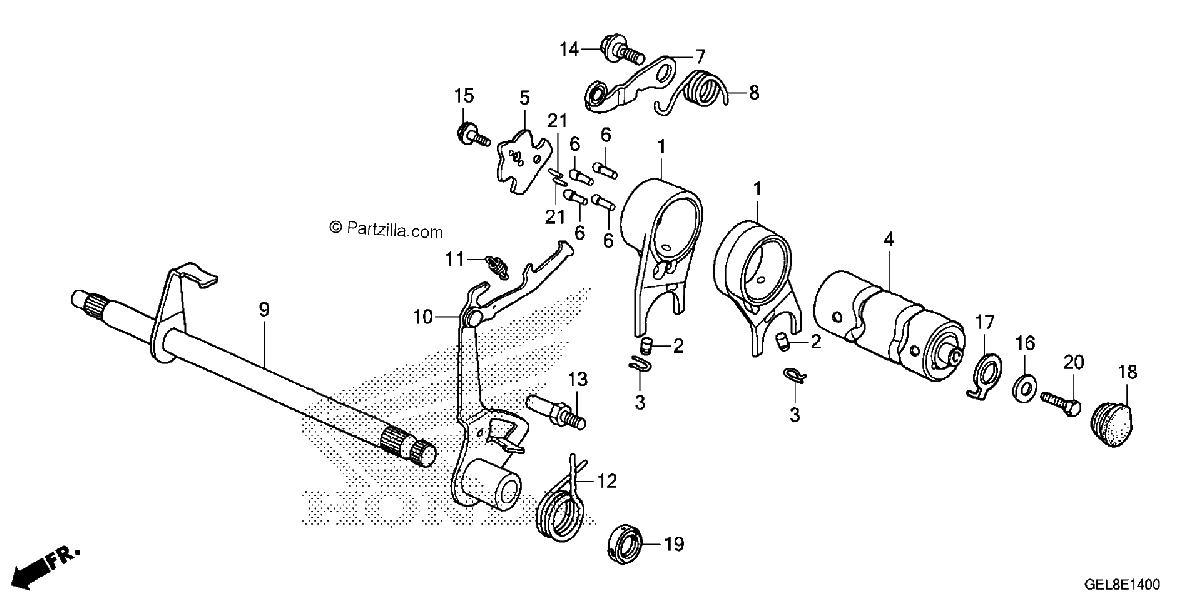 Diagrama de GEARSHIFT DRUM