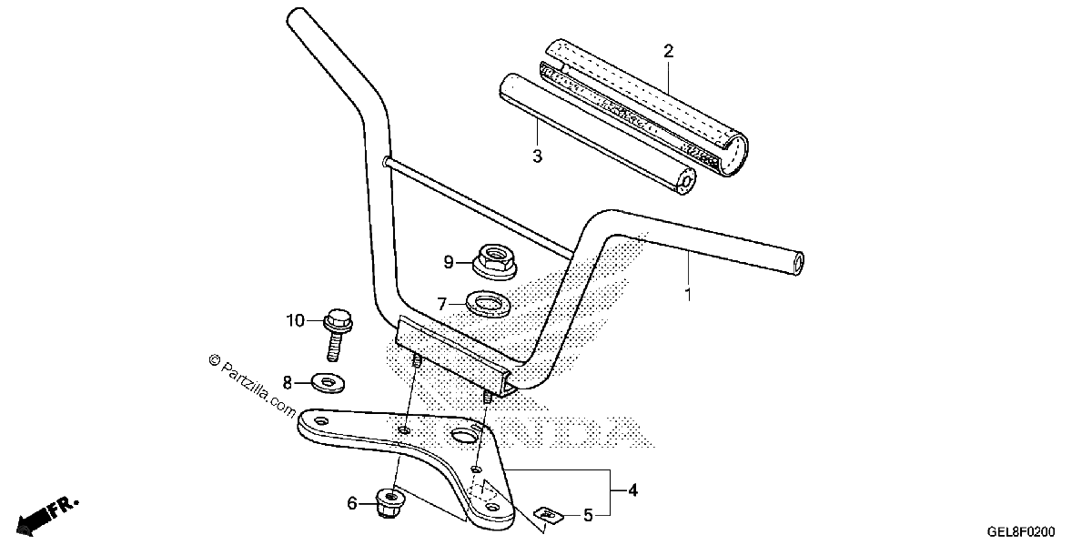 Diagrama de HANDLEBAR TOP BRIDGE