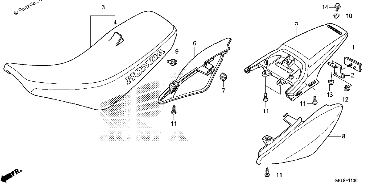 Diagrama de SEAT REAR FENDER