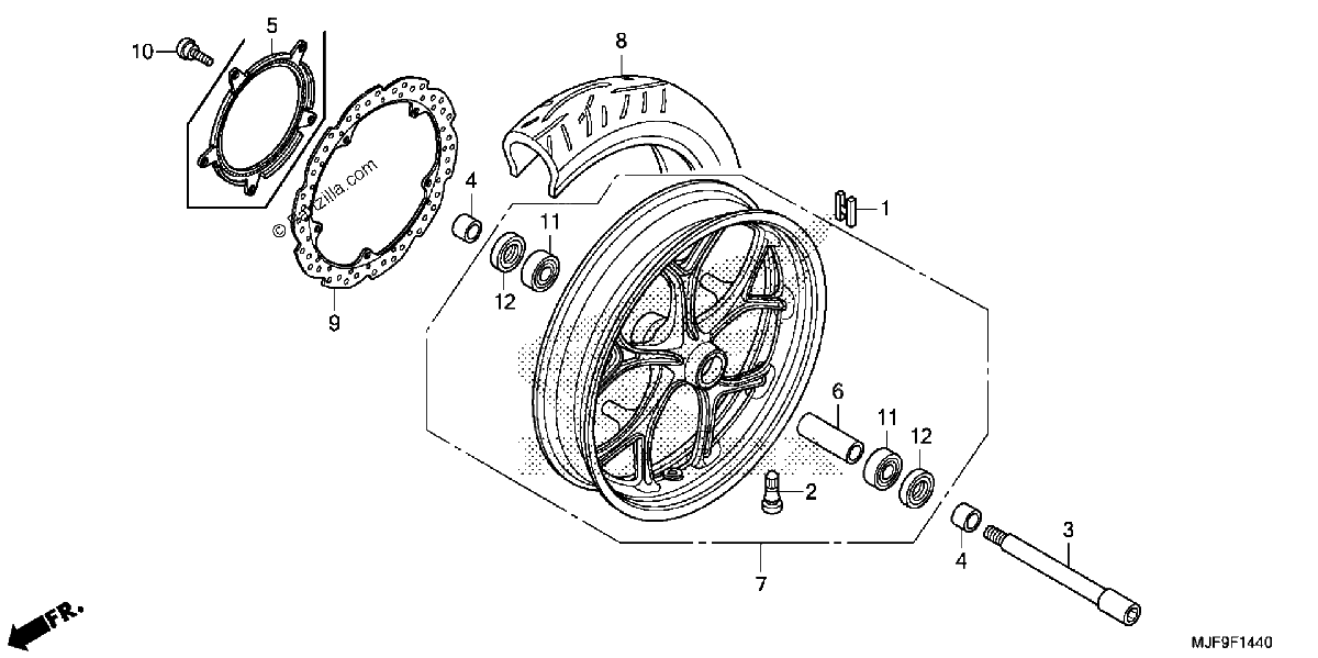 Diagrama de FRONT WHEEL