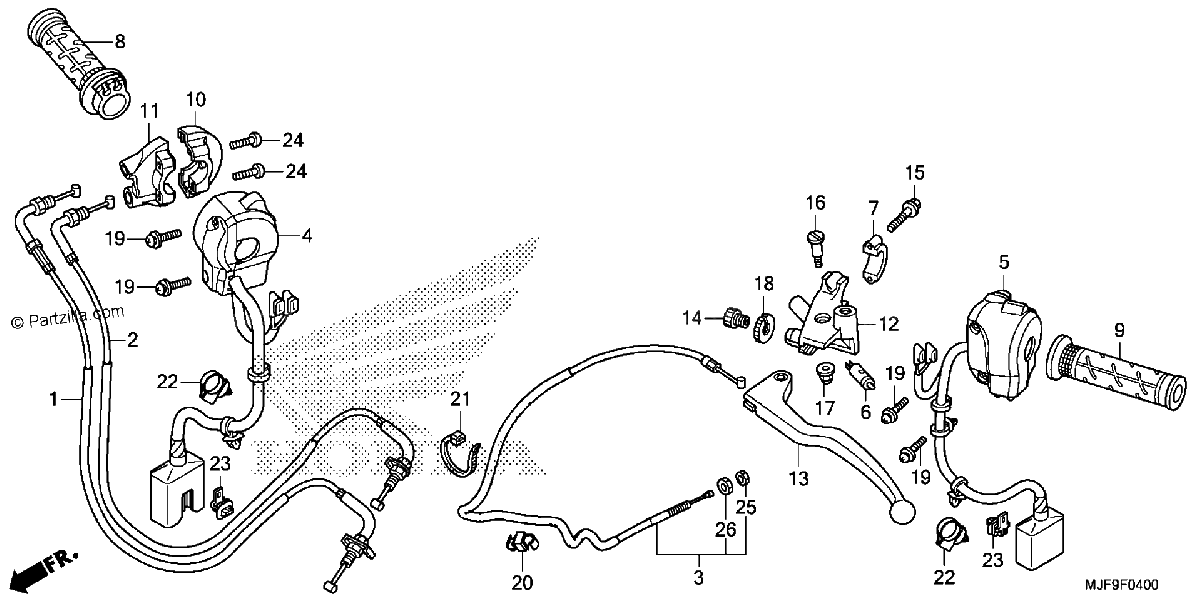 Diagrama de HANDLE LEVER SWITCH CABLE