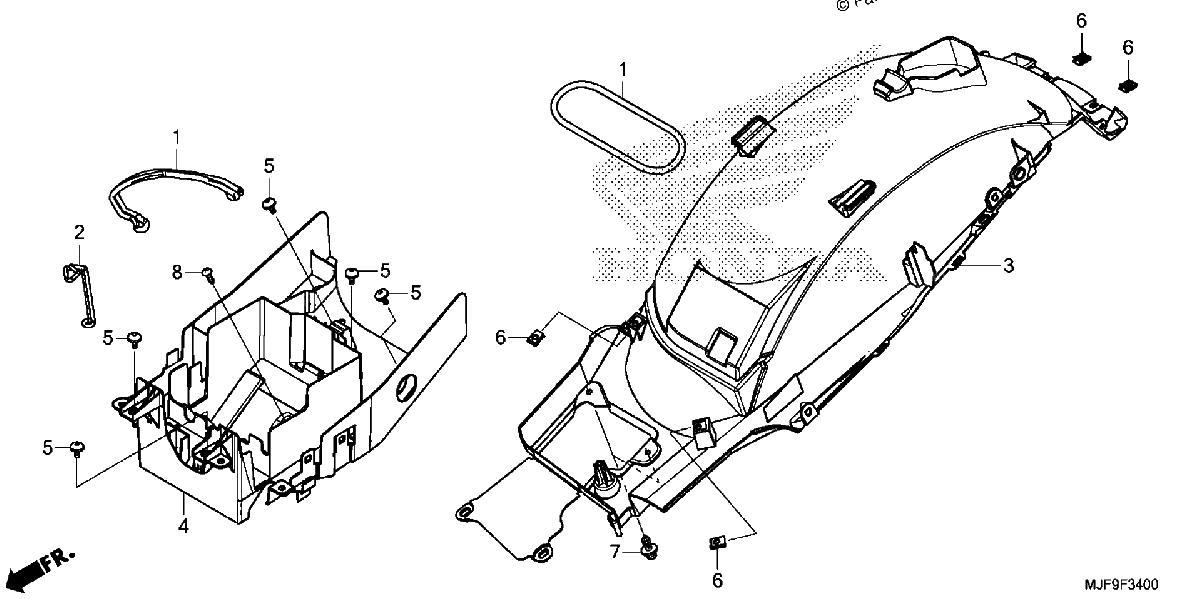Diagrama de REAR FENDER
