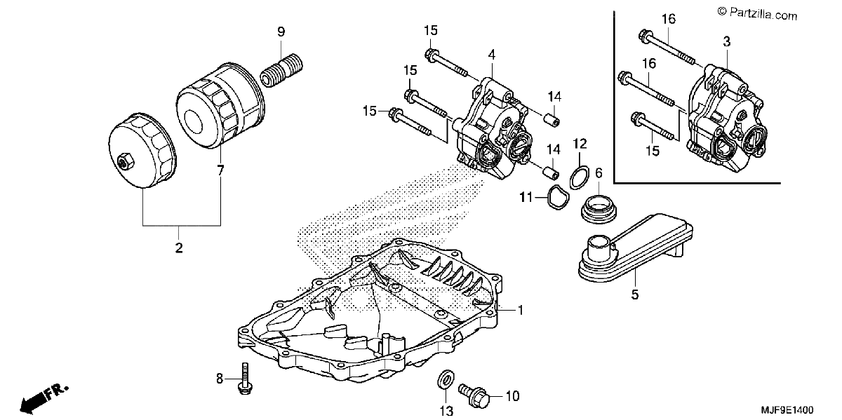 Diagrama de OIL PAN OIL PUMP