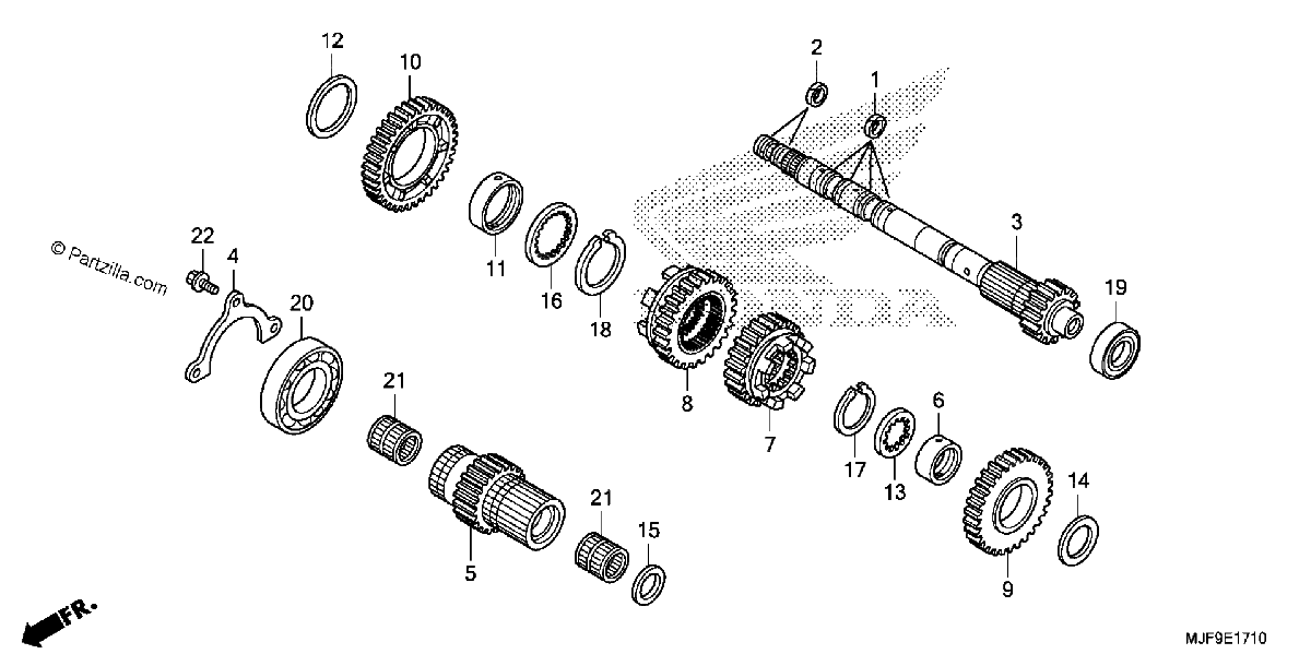 Diagrama de TRANSMISSION MAINSHAFT