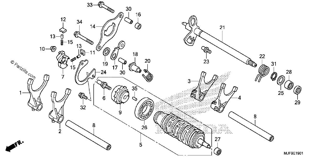 Diagrama de GEARSHIFT DRUM 2