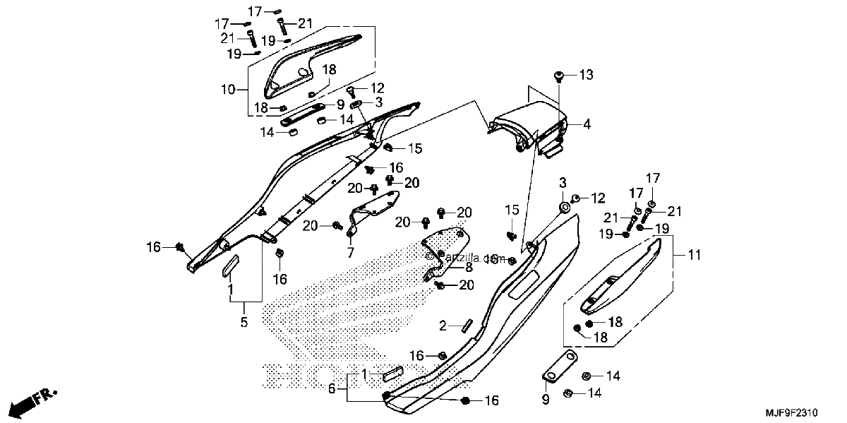 Diagrama de REAR COWL