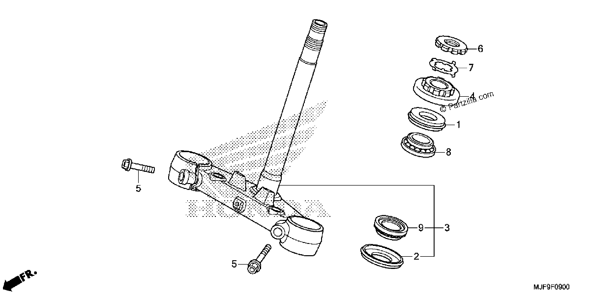 Diagrama de STEERING STEM