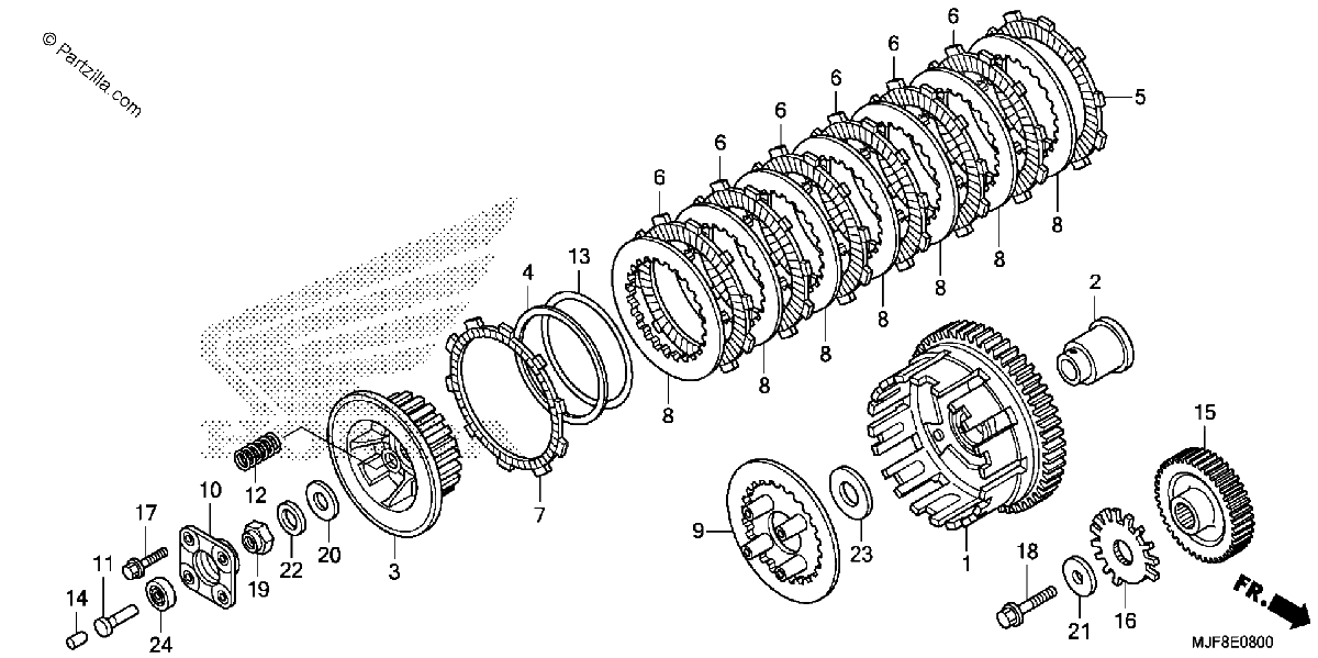 Diagrama de CLUTCH CTX700N NA