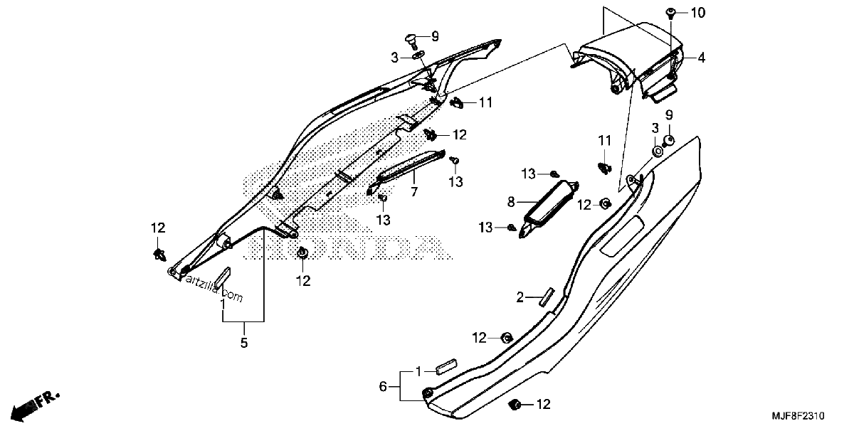Diagrama de REAR COWL