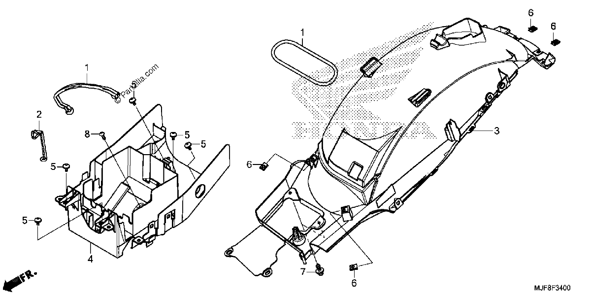 Diagrama de REAR FENDER