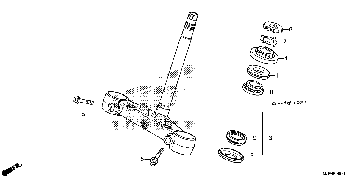 Diagrama de STEERING STEM