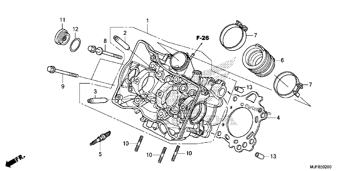 Diagrama de CYLINDER HEAD