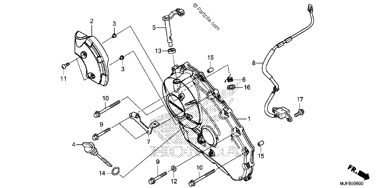 Diagrama de RIGHT CRANKCASE COVER CTX700N NA