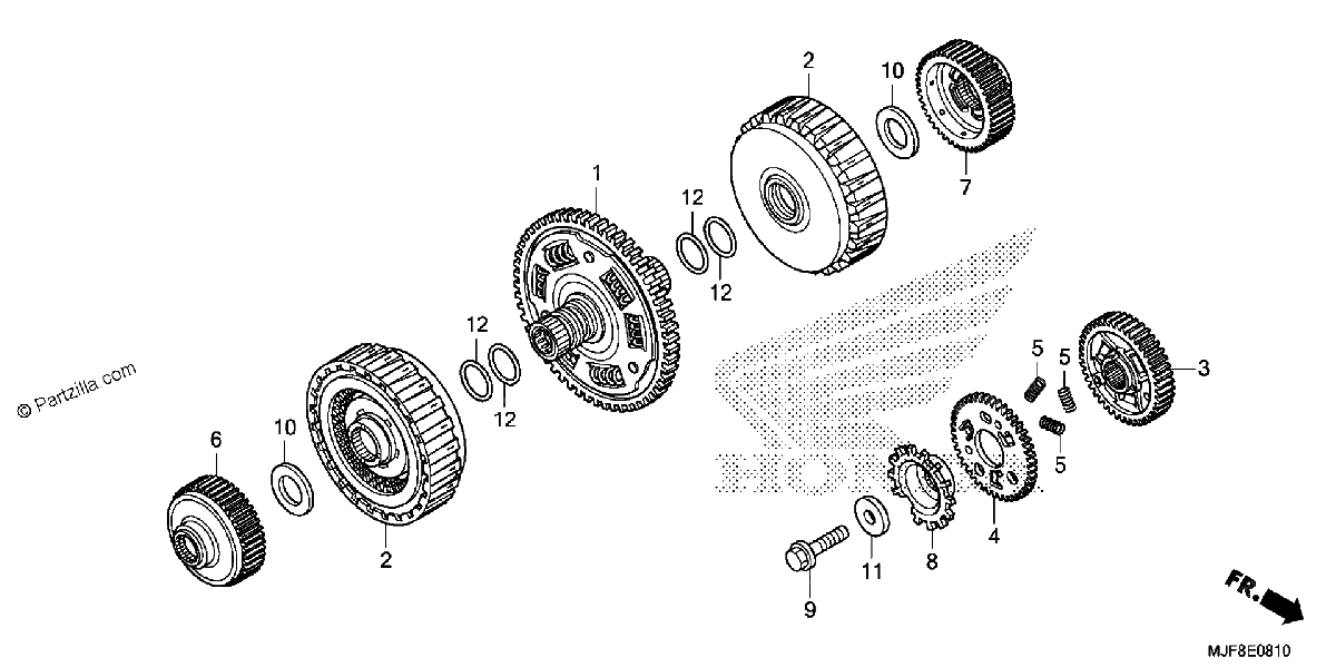 Diagrama de CLUTCH CTX700ND