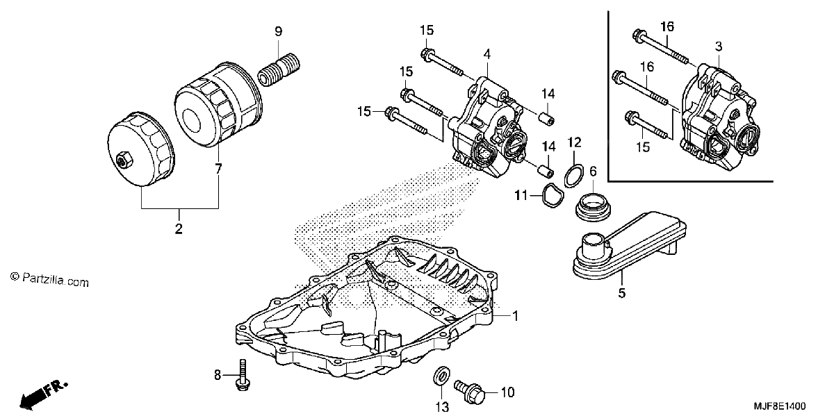 Diagrama de OIL PAN OIL PUMP