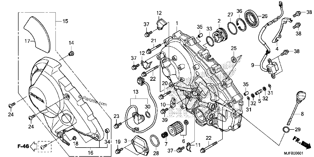 Diagrama de RIGHT CRANKCASE COVER CTX700ND