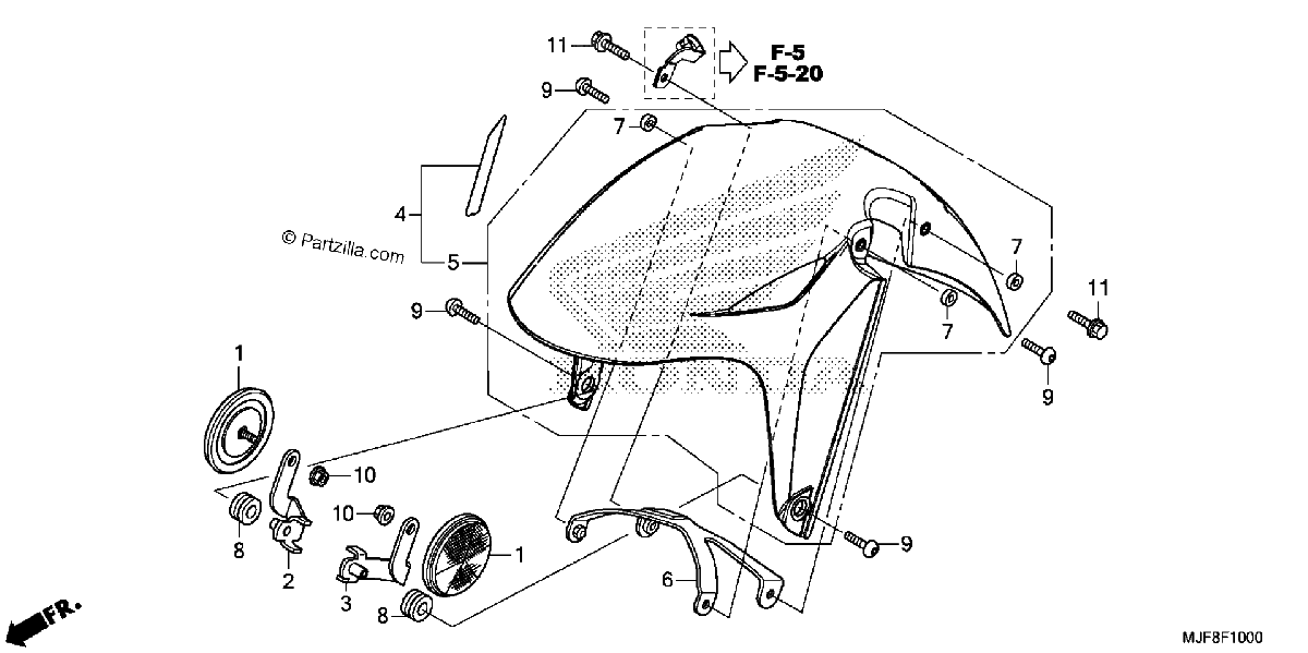 Diagrama de FRONT FENDER