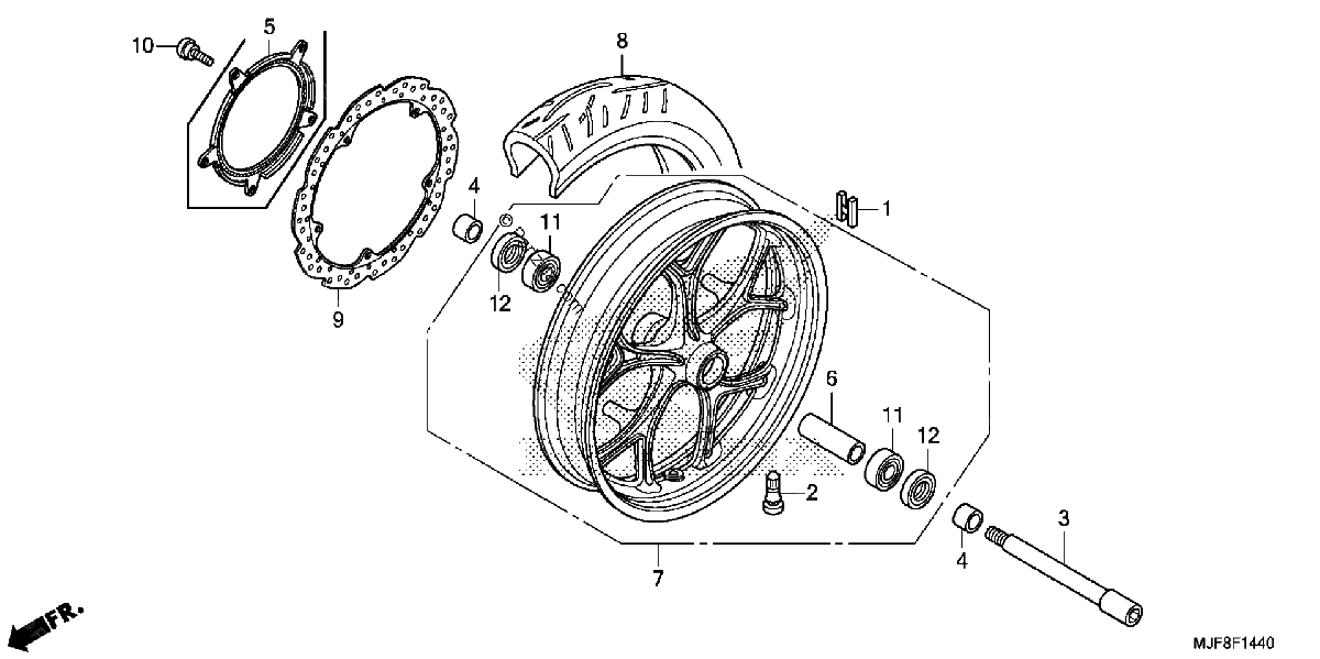 Diagrama de FRONT WHEEL